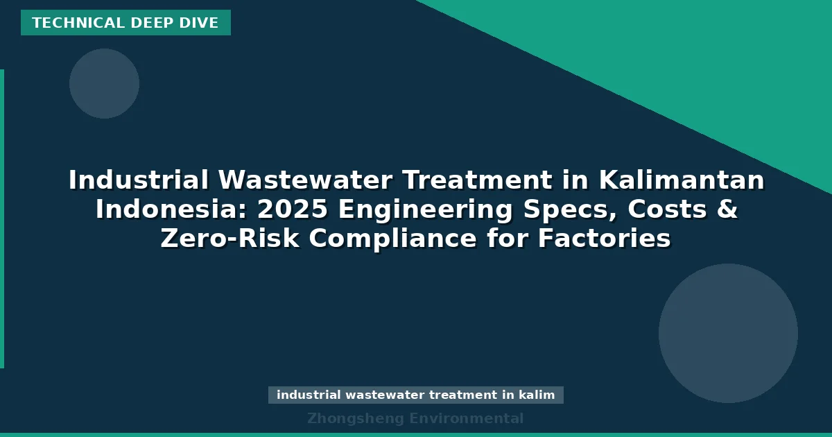 Industrial Wastewater Treatment in Kalimantan Indonesia: 2025 Engineering Specs, Costs & Zero-Risk Compliance for Factories