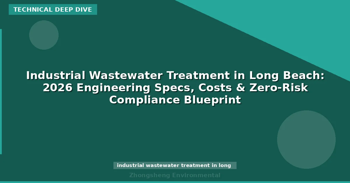 Industrial Wastewater Treatment in Long Beach: 2026 Engineering Specs, Costs & Zero-Risk Compliance Blueprint