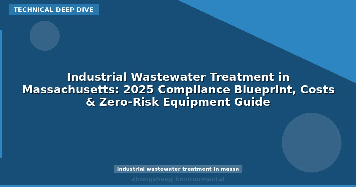 Industrial Wastewater Treatment in Massachusetts: 2025 Compliance Blueprint, Costs & Zero-Risk Equipment Guide