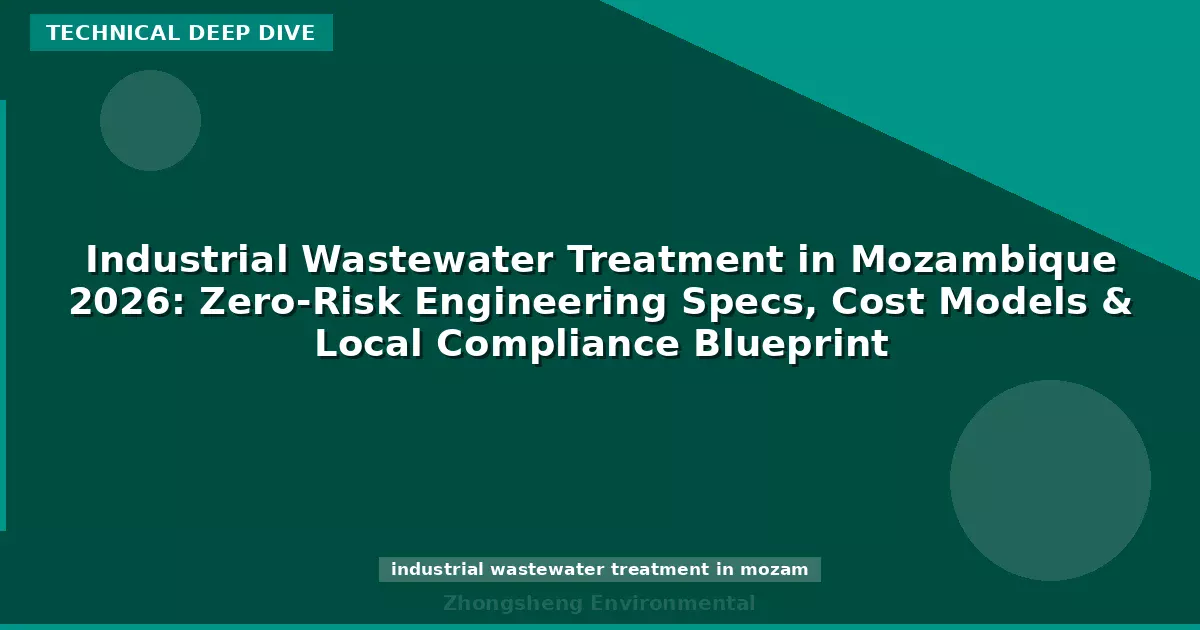 Industrial Wastewater Treatment in Mozambique 2026: Zero-Risk Engineering Specs, Cost Models & Local Compliance Blueprint