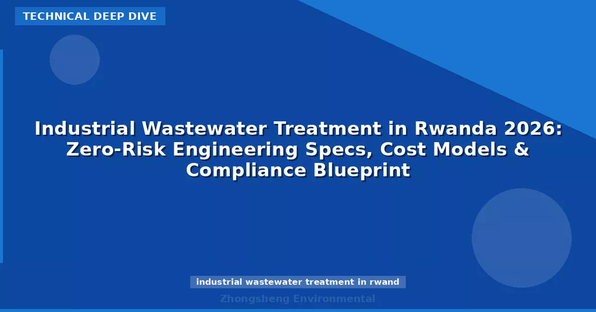 Industrial Wastewater Treatment in Rwanda 2026: Zero-Risk Engineering Specs, Cost Models & Compliance Blueprint