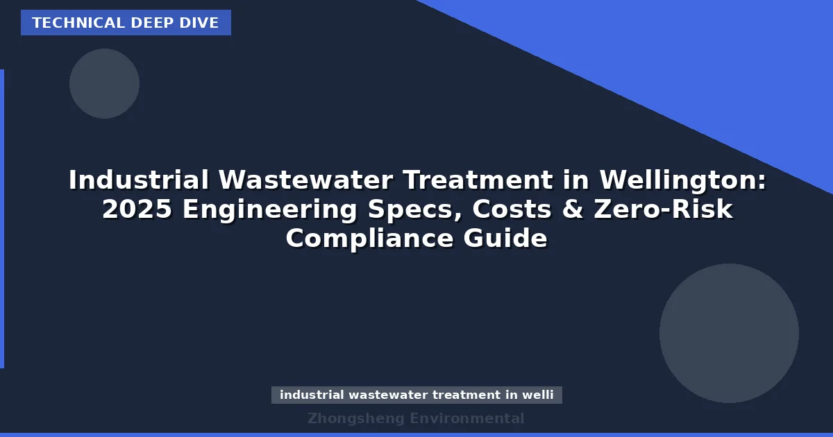 Industrial Wastewater Treatment in Wellington: 2025 Engineering Specs, Costs & Zero-Risk Compliance Guide