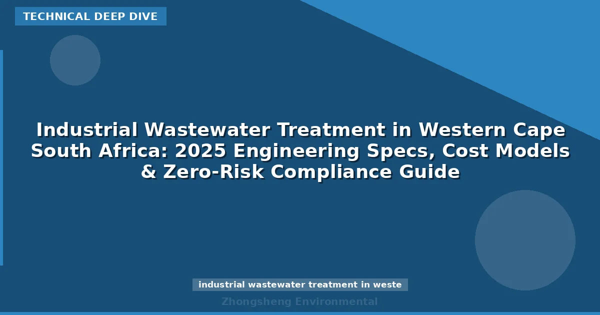 Industrial Wastewater Treatment in Western Cape South Africa: 2025 Engineering Specs, Cost Models & Zero-Risk Compliance Guide