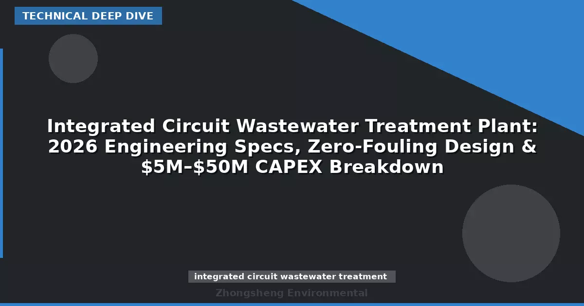 Integrated Circuit Wastewater Treatment Plant: 2026 Engineering Specs, Zero-Fouling Design & $5M–$50M CAPEX Breakdown