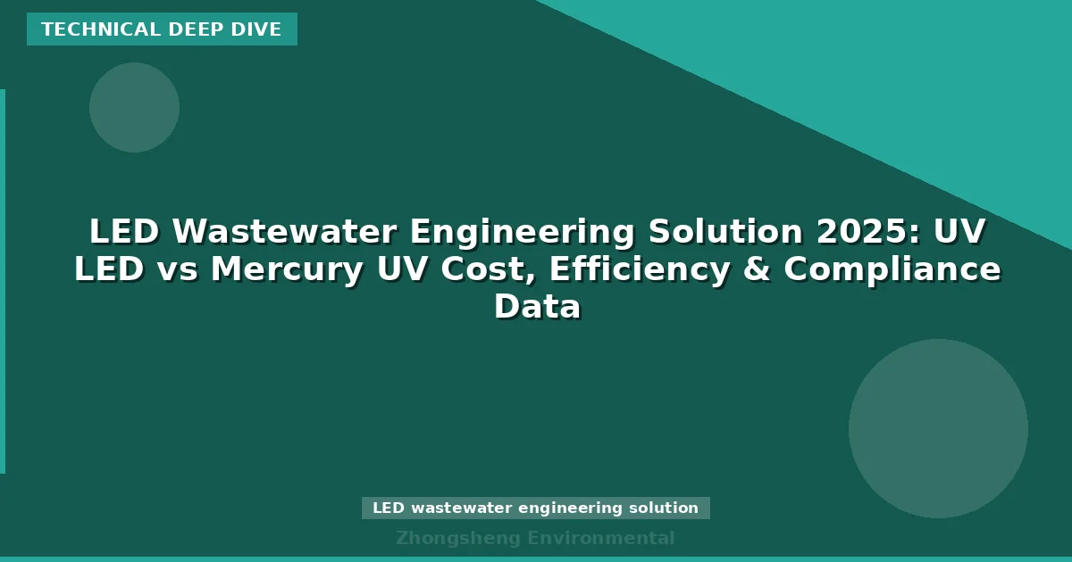 LED Wastewater Engineering Solution 2025: UV LED vs Mercury UV Cost, Efficiency & Compliance Data
