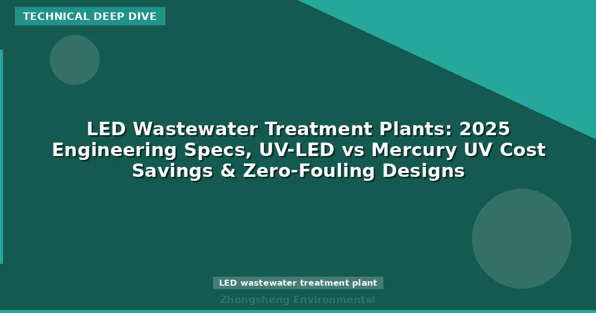 LED Wastewater Treatment Plants: 2025 Engineering Specs, UV-LED vs Mercury UV Cost Savings & Zero-Fouling Designs