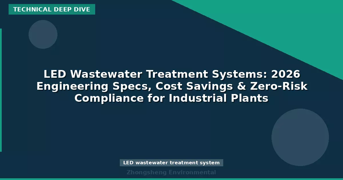 LED Wastewater Treatment Systems: 2026 Engineering Specs, Cost Savings & Zero-Risk Compliance for Industrial Plants