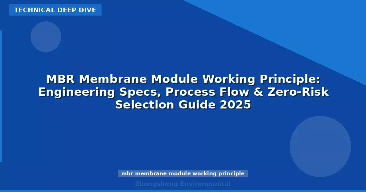 MBR Membrane Module Working Principle: Engineering Specs, Process Flow & Zero-Risk Selection Guide 2025