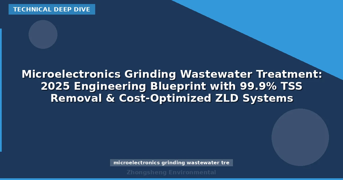 Microelectronics Grinding Wastewater Treatment: 2025 Engineering Blueprint with 99.9% TSS Removal & Cost-Optimized ZLD Systems