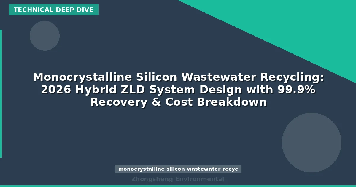 Monocrystalline Silicon Wastewater Recycling: 2026 Hybrid ZLD System Design with 99.9% Recovery & Cost Breakdown