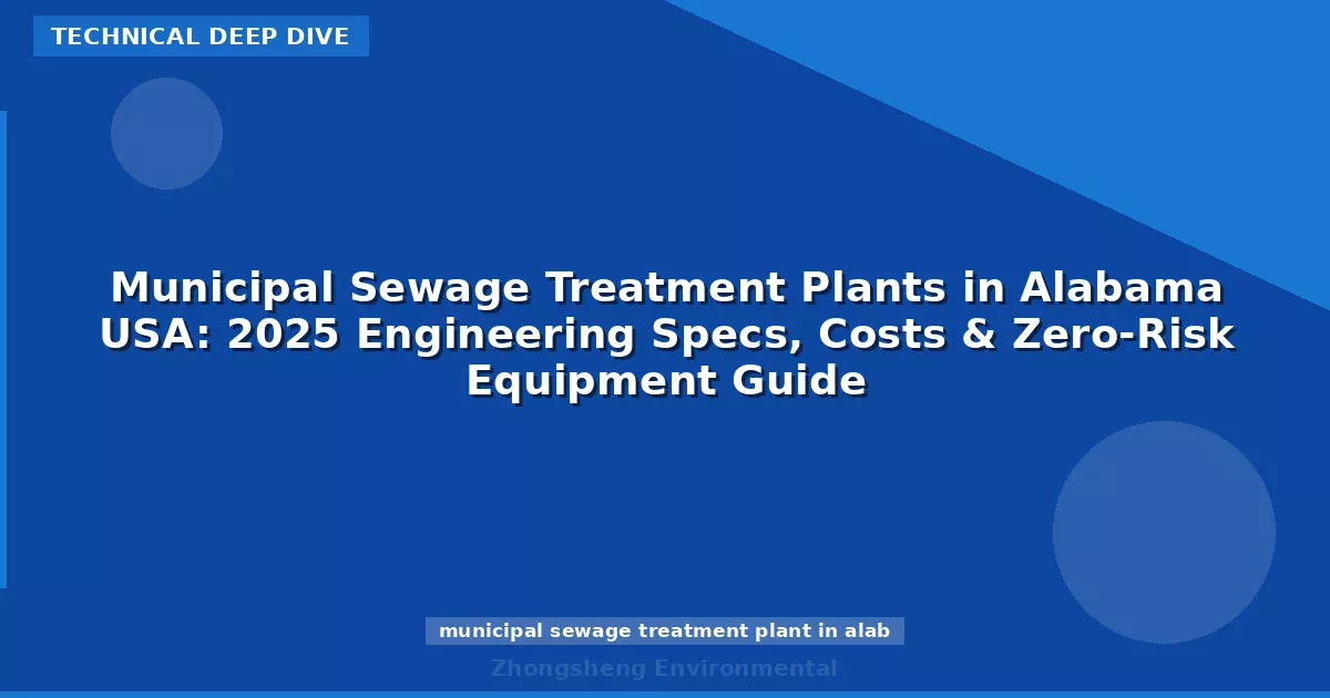 Municipal Sewage Treatment Plants in Alabama USA: 2025 Engineering Specs, Costs & Zero-Risk Equipment Guide