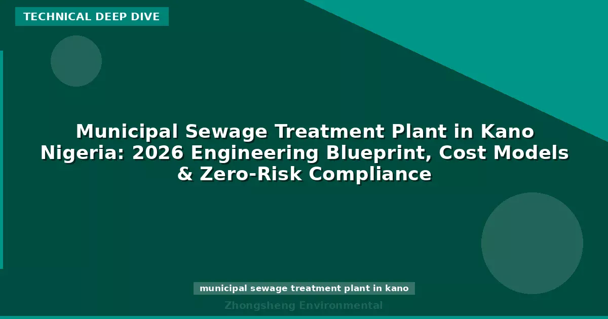 Municipal Sewage Treatment Plant in Kano Nigeria: 2026 Engineering Blueprint, Cost Models & Zero-Risk Compliance