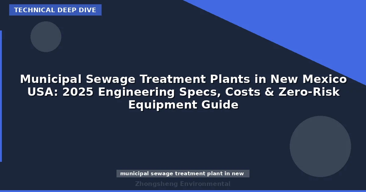 Municipal Sewage Treatment Plants in New Mexico USA: 2025 Engineering Specs, Costs & Zero-Risk Equipment Guide