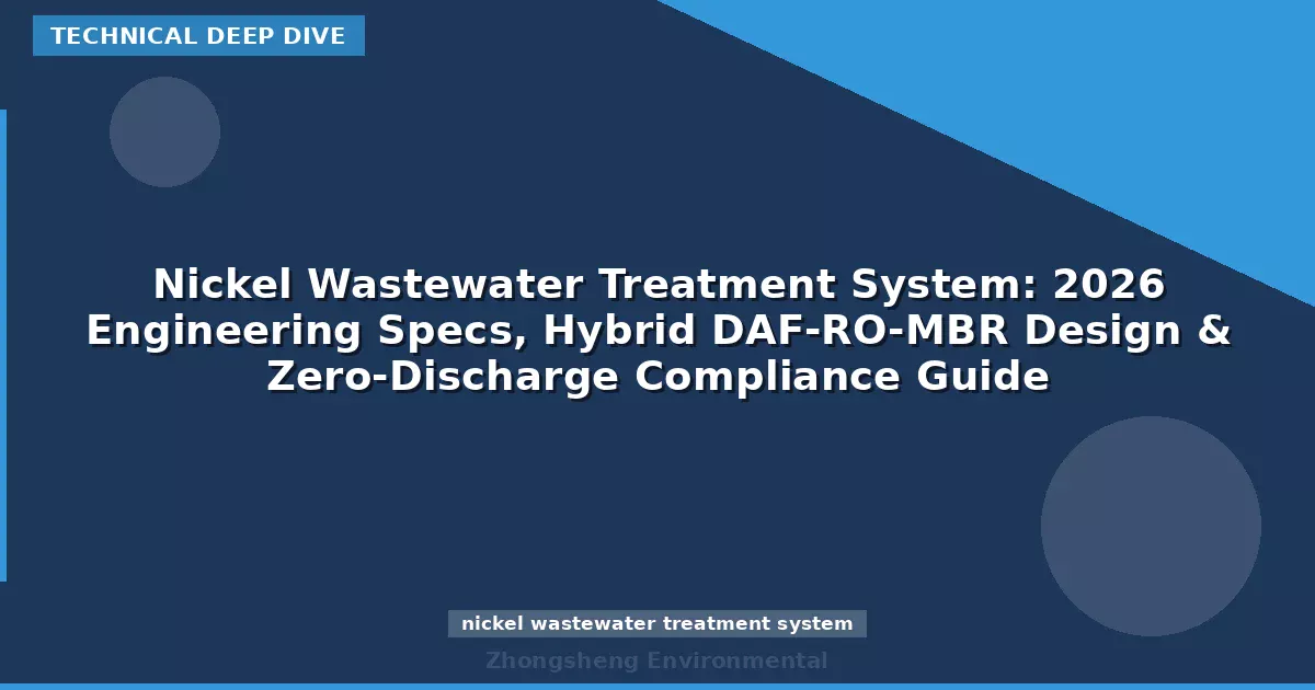 Nickel Wastewater Treatment System: 2026 Engineering Specs, Hybrid DAF-RO-MBR Design & Zero-Discharge Compliance Guide