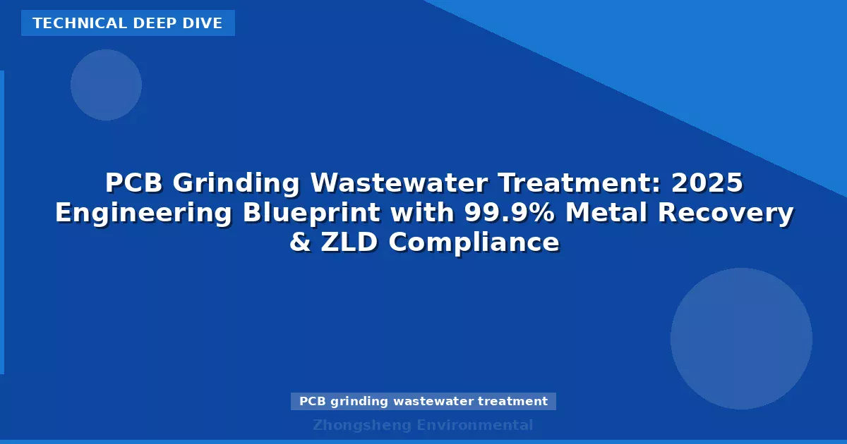 PCB Grinding Wastewater Treatment: 2025 Engineering Blueprint with 99.9% Metal Recovery & ZLD Compliance