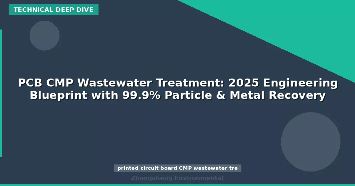 PCB CMP Wastewater Treatment: 2025 Engineering Blueprint with 99.9% Particle & Metal Recovery