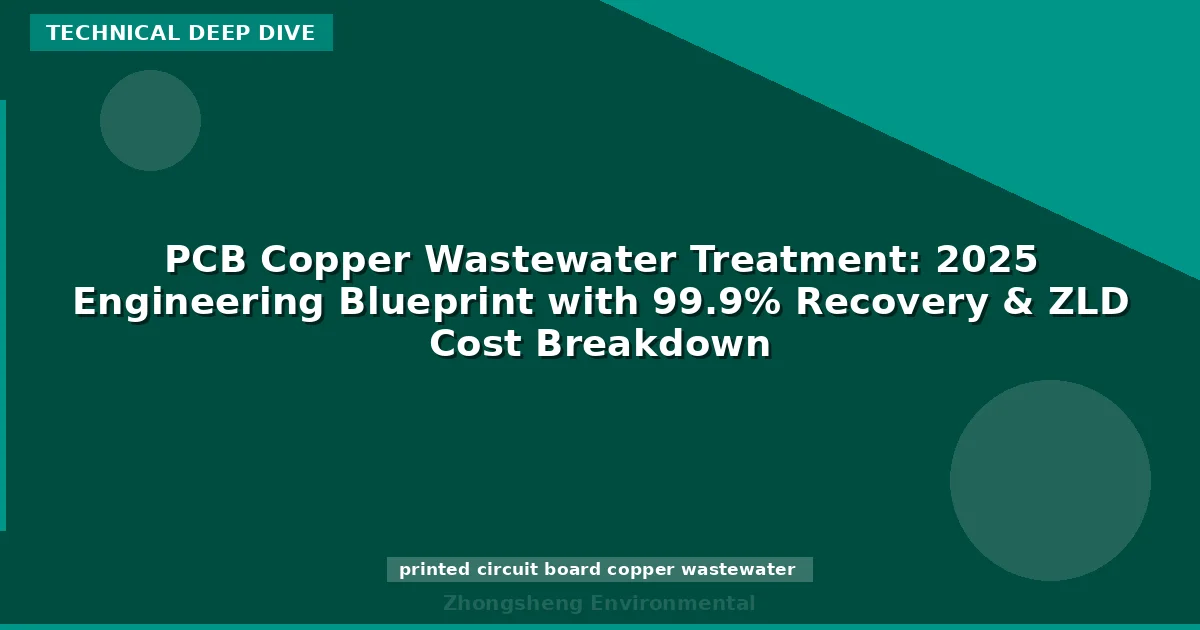 PCB Copper Wastewater Treatment: 2025 Engineering Blueprint with 99.9% Recovery & ZLD Cost Breakdown