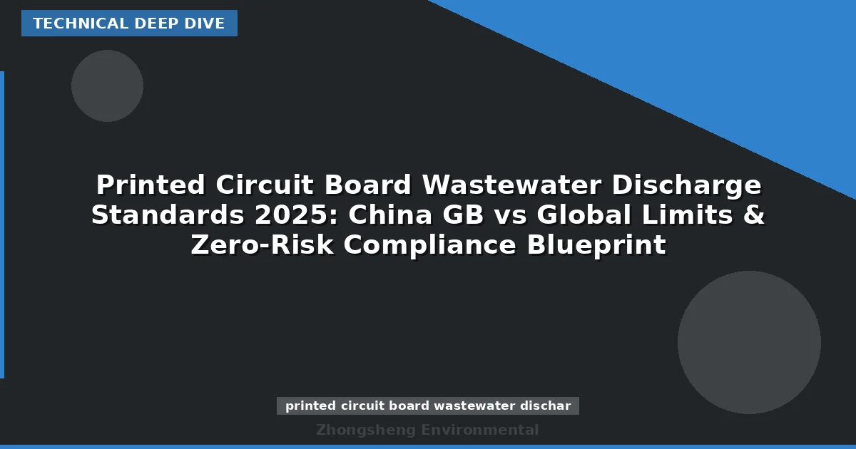 Printed Circuit Board Wastewater Discharge Standards 2025: China GB vs Global Limits & Zero-Risk Compliance Blueprint