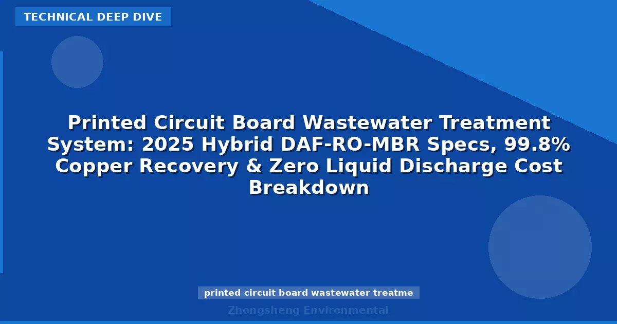 Printed Circuit Board Wastewater Treatment System: 2025 Hybrid DAF-RO-MBR Specs, 99.8% Copper Recovery & Zero Liquid Discharge Cost Breakdown