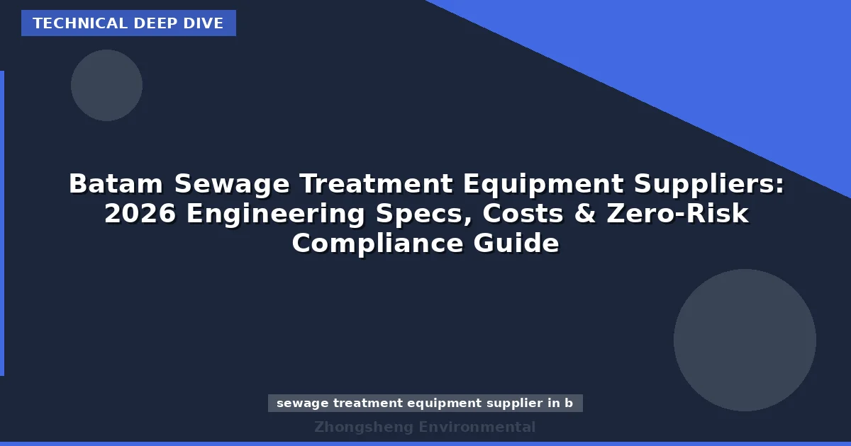 Batam Sewage Treatment Equipment Suppliers: 2026 Engineering Specs, Costs & Zero-Risk Compliance Guide