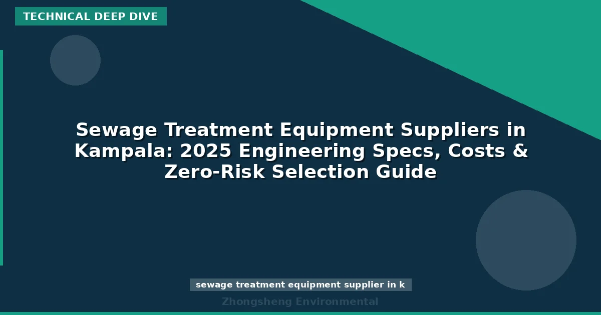 Sewage Treatment Equipment Suppliers in Kampala: 2025 Engineering Specs, Costs & Zero-Risk Selection Guide