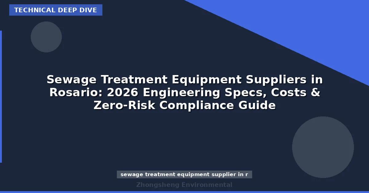 Sewage Treatment Equipment Suppliers in Rosario: 2026 Engineering Specs, Costs & Zero-Risk Compliance Guide
