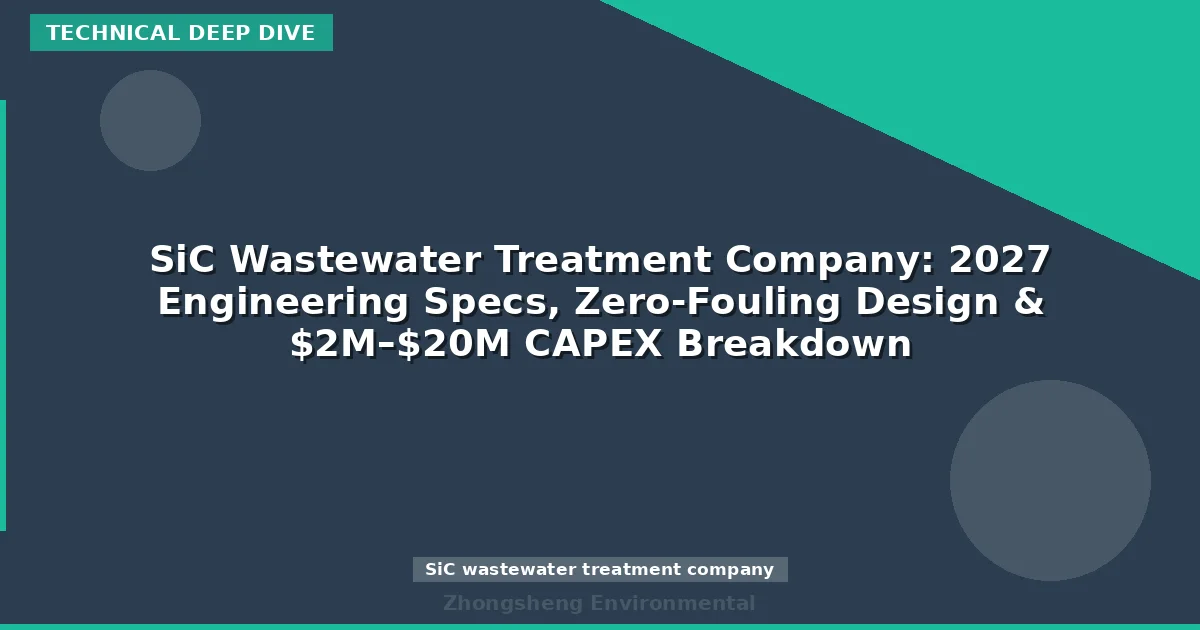 SiC Wastewater Treatment Company: 2027 Engineering Specs, Zero-Fouling Design & $2M–$20M CAPEX Breakdown