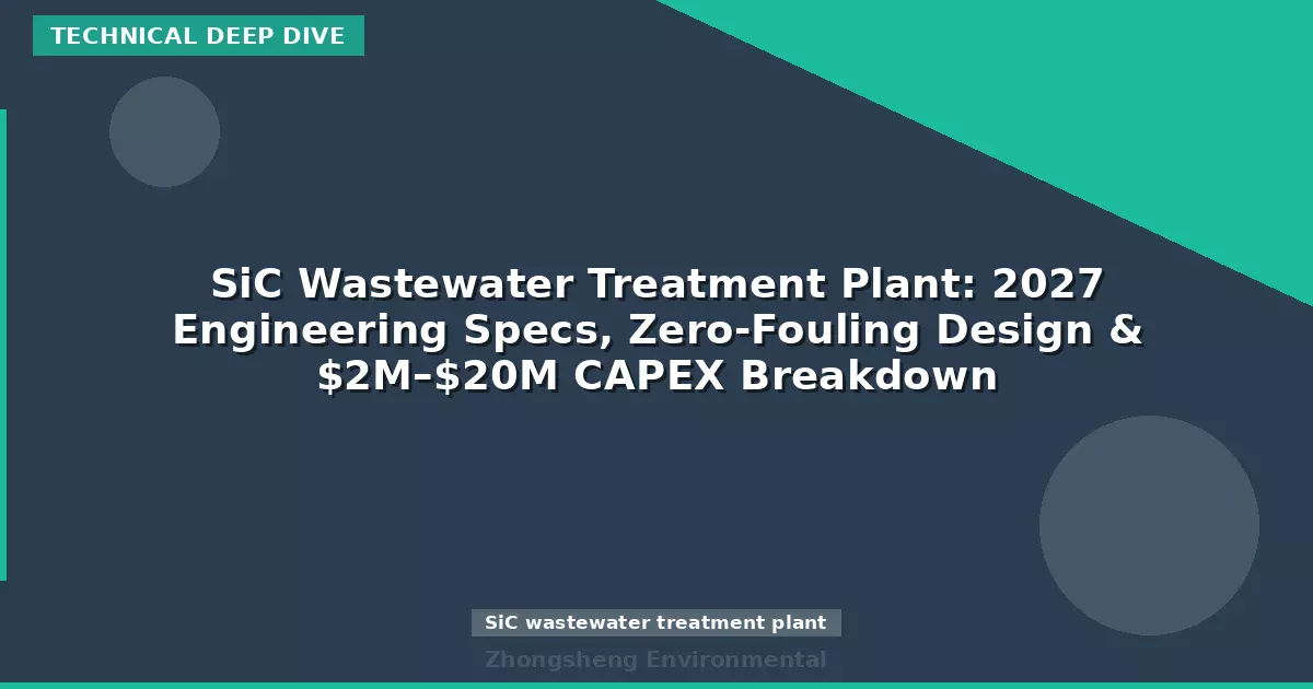 SiC Wastewater Treatment Plant: 2027 Engineering Specs, Zero-Fouling Design & $2M–$20M CAPEX Breakdown