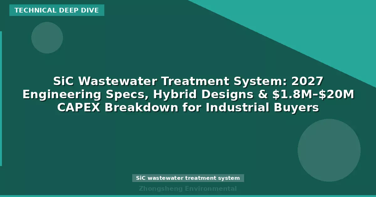 SiC Wastewater Treatment System: 2027 Engineering Specs, Hybrid Designs & $1.8M–$20M CAPEX Breakdown for Industrial Buyers