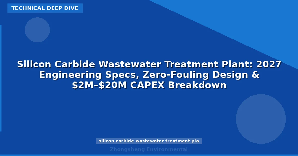 Silicon Carbide Wastewater Treatment Plant: 2027 Engineering Specs, Zero-Fouling Design & $2M–$20M CAPEX Breakdown