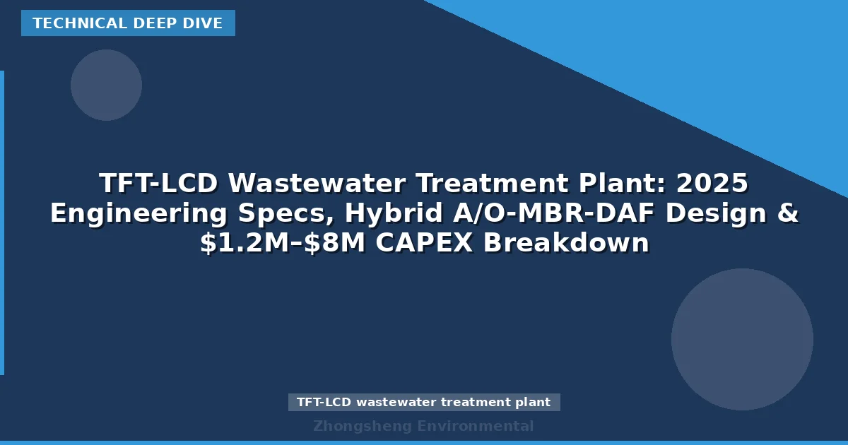 TFT-LCD Wastewater Treatment Plant: 2025 Engineering Specs, Hybrid A/O-MBR-DAF Design & $1.2M–$8M CAPEX Breakdown