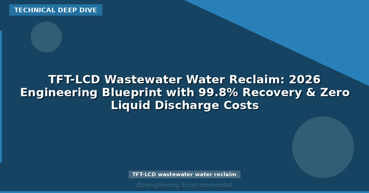 TFT-LCD Wastewater Water Reclaim: 2026 Engineering Blueprint with 99.8% Recovery & Zero Liquid Discharge Costs