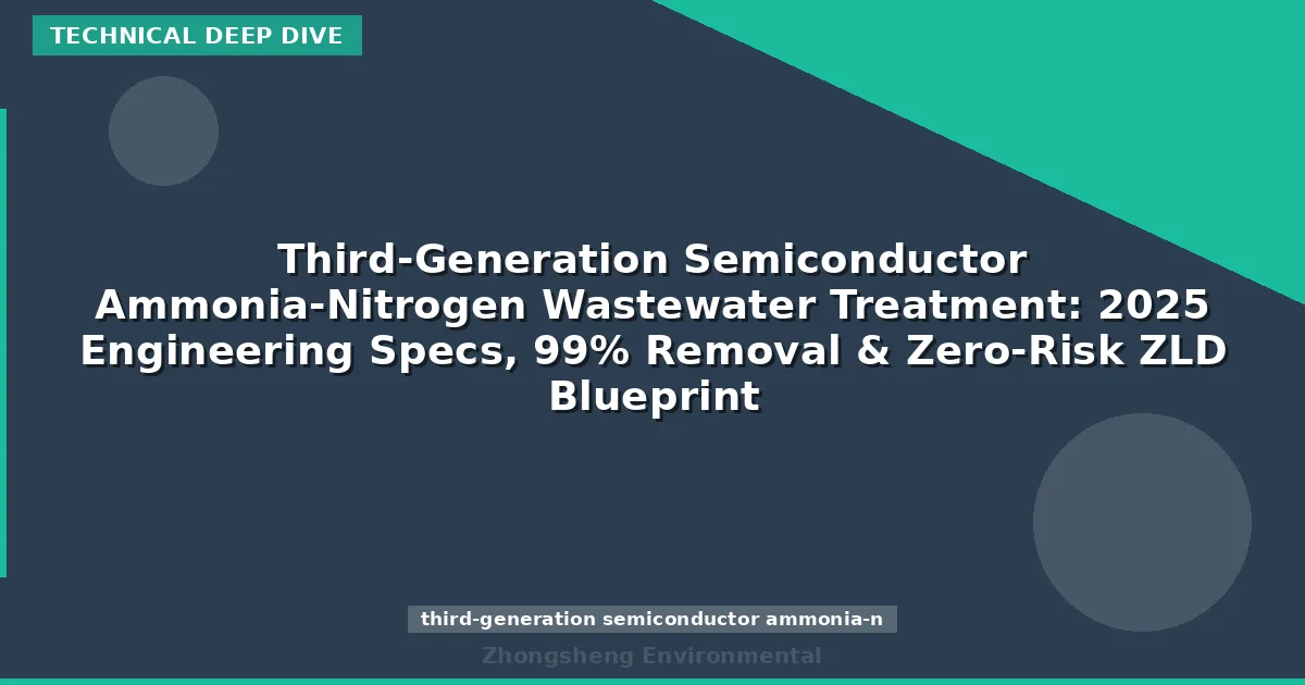 Third-Generation Semiconductor Ammonia-Nitrogen Wastewater Treatment: 2025 Engineering Specs, 99% Removal & Zero-Risk ZLD Blueprint