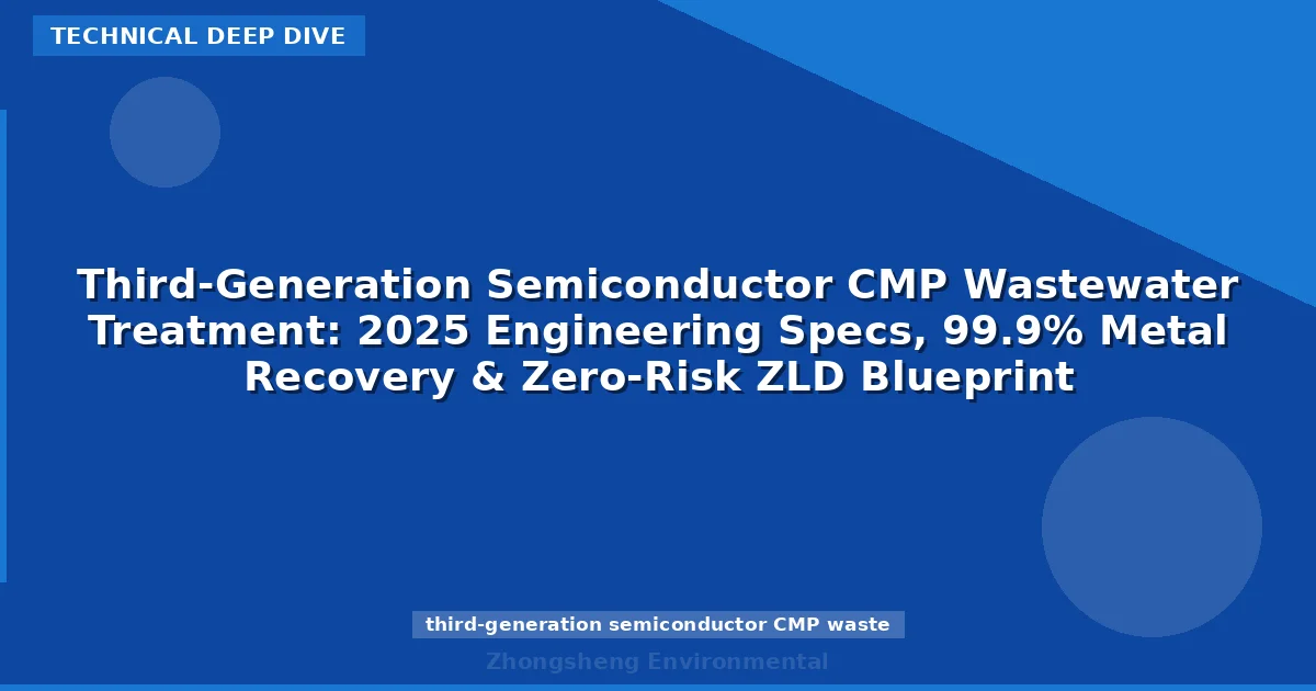 Third-Generation Semiconductor CMP Wastewater Treatment: 2025 Engineering Specs, 99.9% Metal Recovery & Zero-Risk ZLD Blueprint
