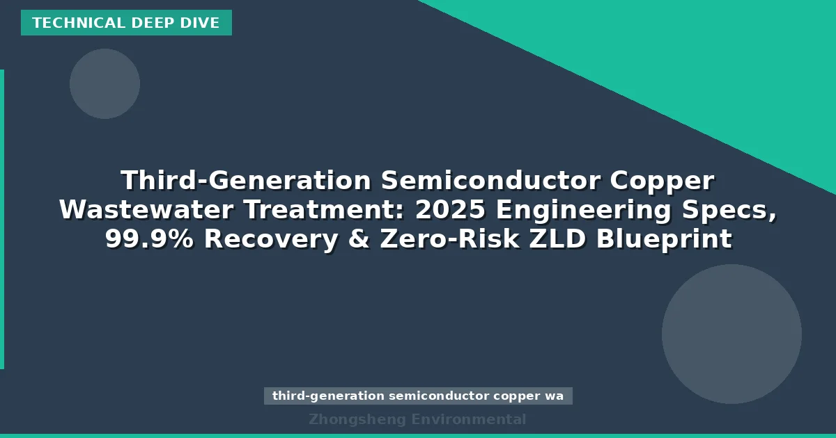 Third-Generation Semiconductor Copper Wastewater Treatment: 2025 Engineering Specs, 99.9% Recovery & Zero-Risk ZLD Blueprint