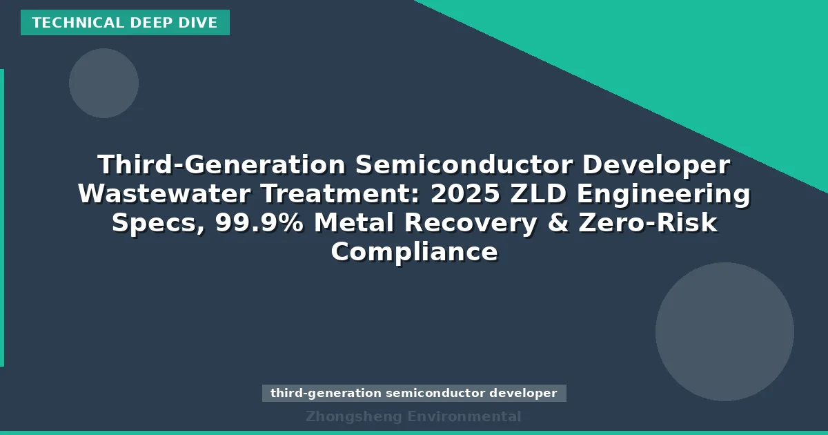 Third-Generation Semiconductor Developer Wastewater Treatment: 2025 ZLD Engineering Specs, 99.9% Metal Recovery & Zero-Risk Compliance