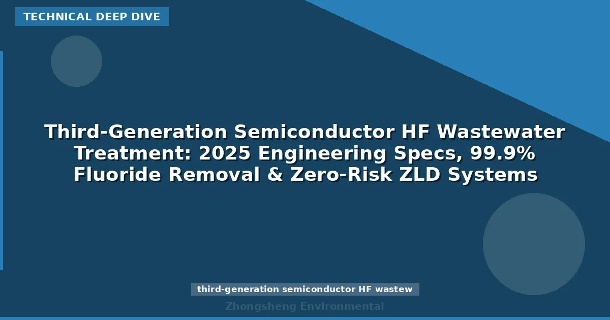 Third-Generation Semiconductor HF Wastewater Treatment: 2025 Engineering Specs, 99.9% Fluoride Removal & Zero-Risk ZLD Systems