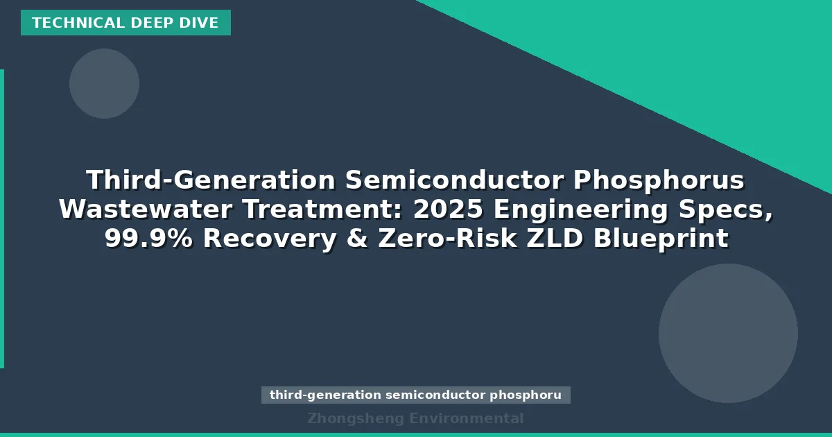 Third-Generation Semiconductor Phosphorus Wastewater Treatment: 2025 Engineering Specs, 99.9% Recovery & Zero-Risk ZLD Blueprint