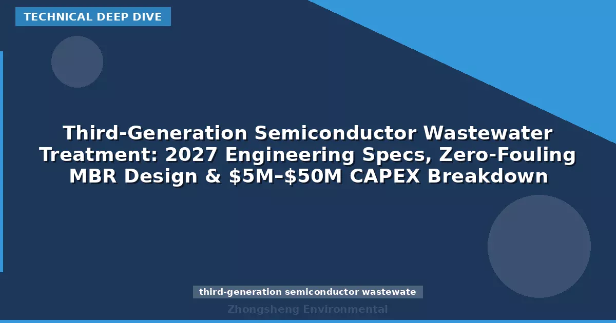 Third-Generation Semiconductor Wastewater Treatment: 2027 Engineering Specs, Zero-Fouling MBR Design & $5M–$50M CAPEX Breakdown