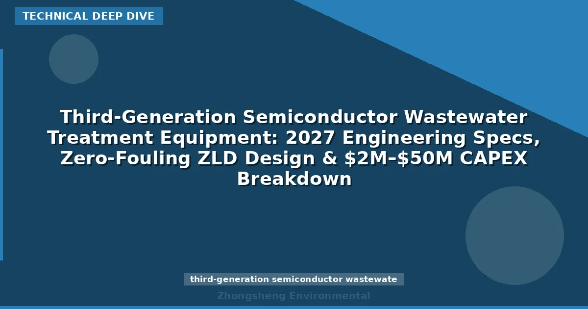 Third-Generation Semiconductor Wastewater Treatment Equipment: 2027 Engineering Specs, Zero-Fouling ZLD Design & $2M–$50M CAPEX Breakdown