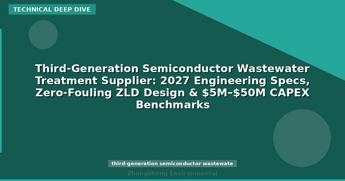 Third-Generation Semiconductor Wastewater Treatment Supplier: 2027 Engineering Specs, Zero-Fouling ZLD Design & $5M–$50M CAPEX Benchmarks