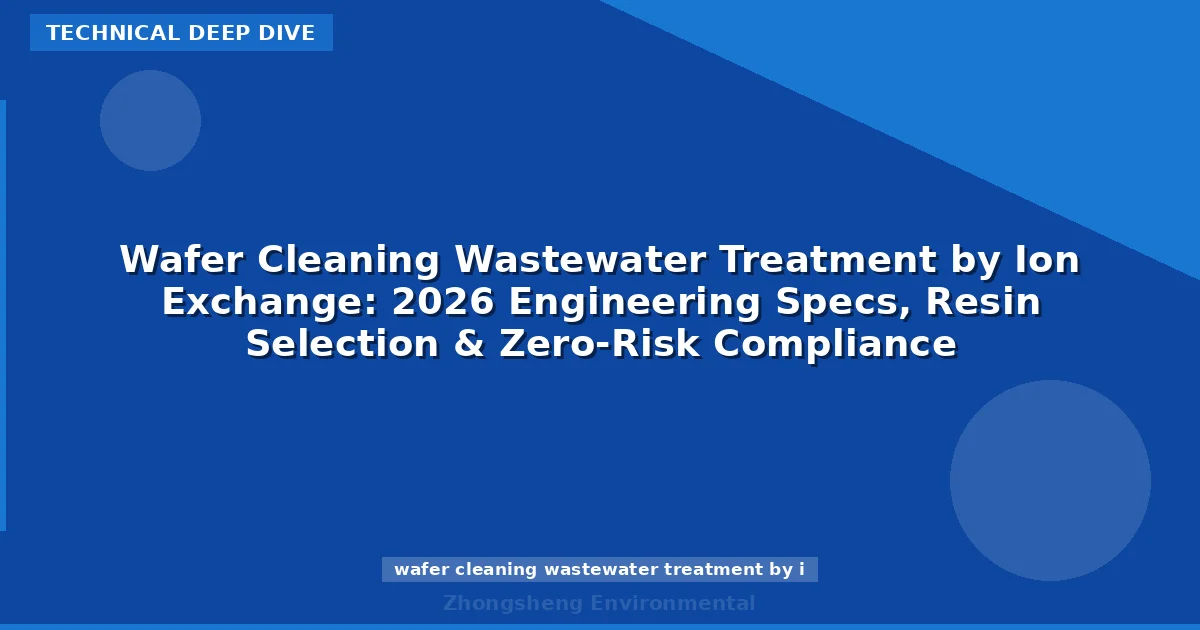 Wafer Cleaning Wastewater Treatment by Ion Exchange: 2026 Engineering Specs, Resin Selection & Zero-Risk Compliance