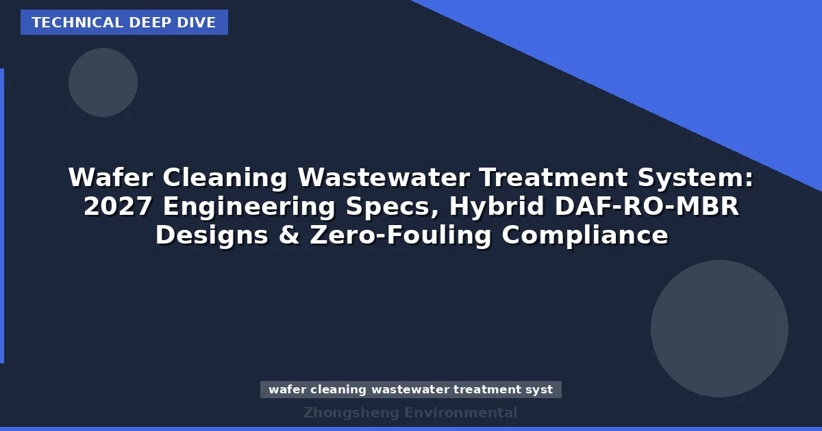 Wafer Cleaning Wastewater Treatment System: 2027 Engineering Specs, Hybrid DAF-RO-MBR Designs & Zero-Fouling Compliance