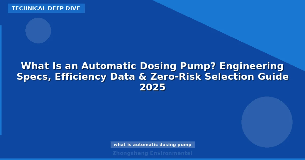 What Is an Automatic Dosing Pump? Engineering Specs, Efficiency Data & Zero-Risk Selection Guide 2025