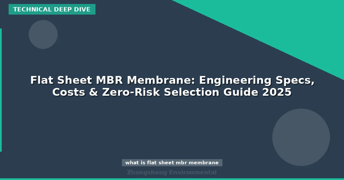 Flat Sheet MBR Membrane: Engineering Specs, Costs & Zero-Risk Selection Guide 2025