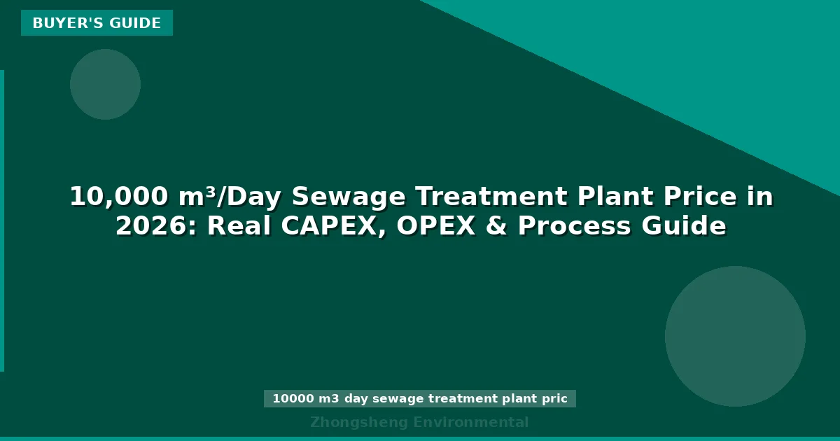 10,000 m³/Day Sewage Treatment Plant Price in 2026: Real CAPEX, OPEX & Process Guide