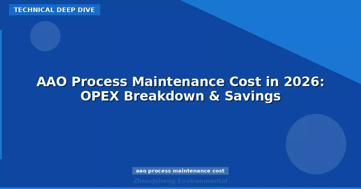 AAO Process Maintenance Cost in 2026: OPEX Breakdown & Savings
