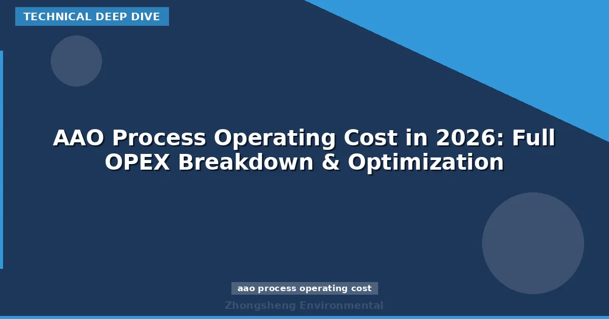 AAO Process Operating Cost in 2026: Full OPEX Breakdown & Optimization