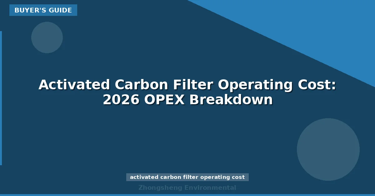 Activated Carbon Filter Operating Cost: 2026 OPEX Breakdown
