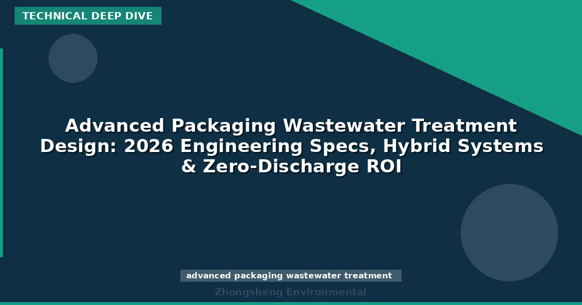 Advanced Packaging Wastewater Treatment Design: 2026 Engineering Specs, Hybrid Systems & Zero-Discharge ROI